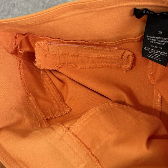 ZAC AND RACHEL Orange Capris Womens Sz 10 Rayon Blend Stretch Pockets Comfort - Picture 11 of 13